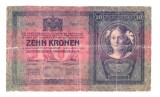 UNGARIA 10 TIZ COROANE KORONA 1904 CU MAI MULTE FISURI