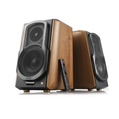 BOXE EDIFIER 2.0, RMS: 120W (2 x 25W, 2 x 35W), bluetooth, telecomanda wireless, volum, bass, treble, coaxial, optic, brown, &quot;S1000MKII&quot; (timbru verde