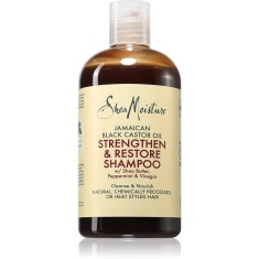 Shea Moisture Jamaican Black Castor Oil Strengthen &amp; Restore sampon pentru curatare pentru par deteriorat si vopsit 384 ml