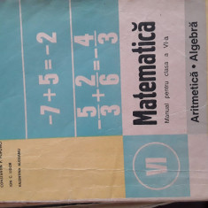 Matematica Aritmetica, algebra manual clasa VI C.P.popovici 1995