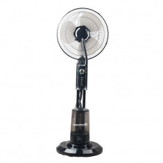 Ventilator cu pulverizare apa Hausberg, 90 W, Capacitate 3.2 l, 3 trepte de viteza, Timer 7.5 ore, Telecomanda, Negru foto