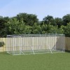 VidaXL Padoc de exterior pentru c&acirc;ini argintiu 6x2x2 m oțel galvanizat 3190459