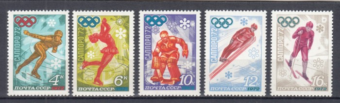 URSS RUSIA 1972 JOCURILE OLIMPICE SAPPORO SERIE MNH