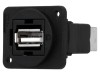 Adaptor USB A Mama la USB B Mama, USB 2.0, Negru, Plastic, CLIFF, Montare pe Panou