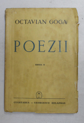 POEZII de OCTAVIAN GOGA , 1942 foto