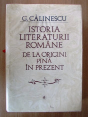 ISTORIA LITERATURII ROMANE DE LA ORIGINI PANA IN PREZENT- GEORGE CALINESCU, &amp;#039;86 foto