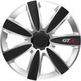 Set capace roti auto Cridem GTX Carbon 4buc - Argintiu/Negru - 14&#039;&#039; Garage AutoRide