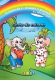 Coloreaza si creeaza o poveste cu elefantei! Carte de colorat - Ars Libri