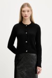 HUGO cardigan de l&acirc;nă culoarea negru, 50548248