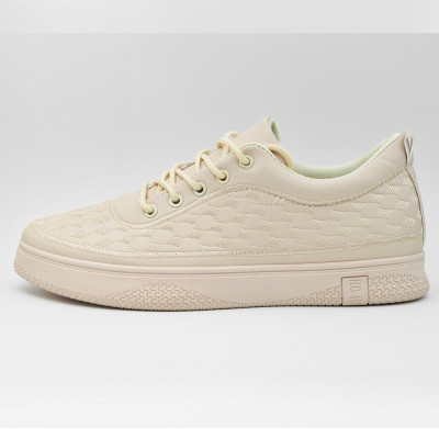 Sneakers Dama MBrands cu talpa flexibila, din piele ecologica, beige - 36 foto