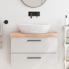 VidaXL Blat de baie, 80x40x(2-6) cm, lemn masiv netratat