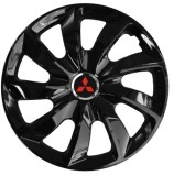 Set 4 Capace Roti 17 inch, Stig Negru Lucios Compatibil Cu Mitsubishi, Autohelix MSA
