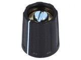 Buton Rotativ Negru cu Indicator ABS 4mm 13.5x15.5mm