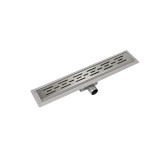 Scurgere de Duș Leziter Oțel Inoxidabil 50cm Flux Sifon Inclus Picioare Reglabile Lucios