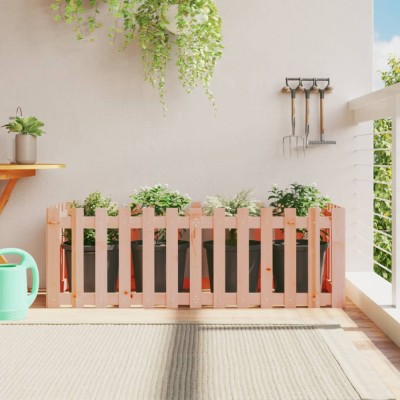 vidaXL Pat &amp;icirc;nălțat grădină cu design gard 150x50x50 cm lemn douglas foto
