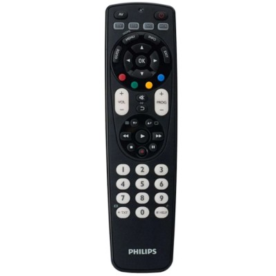 Telecomanda Philips, Functie SimpleSetup, Design ergonomic, 2 x AAA, Moderna, Negru foto