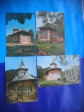 HOPCT LOT 2870 BISERICA VORONET -JUD SUCEAVA- 4 CARTI POSTALE-CIRCULATE