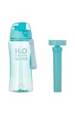 Cumpara ieftin Sticlă de apă sport verde deschis cu compartiment pentru gheață și capac, 480 ml