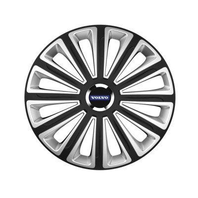trend Set 4 capace roti Silver/black cu inel cromat Trend R16 pentru gama auto Volvo Trend Silver-Black foto