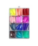 Forme reutilizabile colorate de unghii 288 buc Laloo
