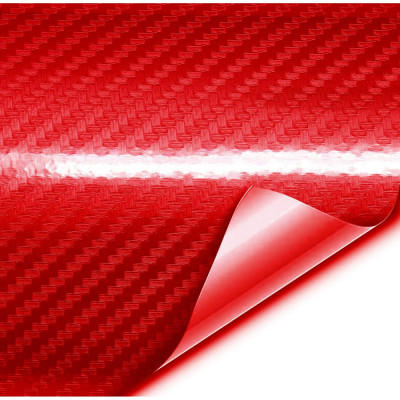 Folie colantare auto Carbon 5D Lacuit Rosu (3,0m x 1,52m) FAVLine Selection foto