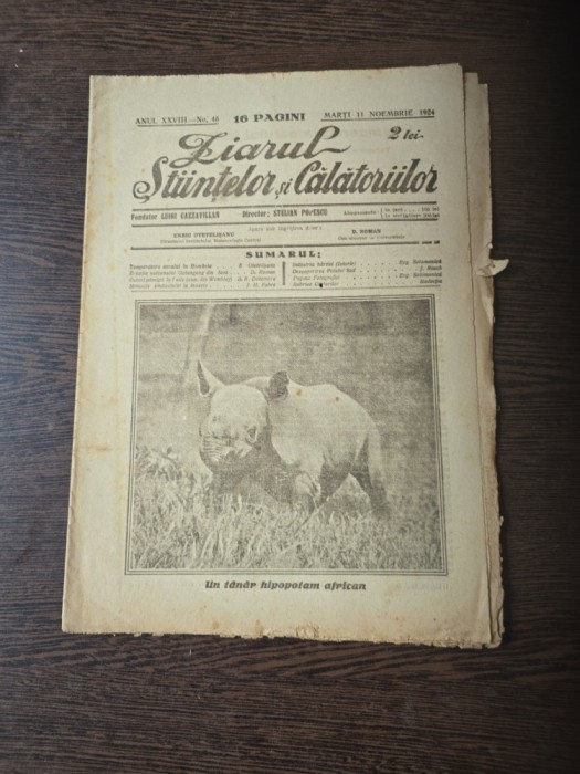 Ziarul Ştiinţelor şi Călătoriilor - nr. 46/1924