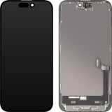 Display cu Touchscreen MP compatibil cu Apple iPhone 15 Plus, cu Rama, Versiune Premium Soft OLED FHD 120Hz, Negru