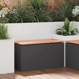 VidaXL Bancă de grădină Negru 80 x 40 x 43 cm Oțel 874898
