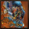 Ecouri ale unei Fețe Onirice pictura de colectie Ovidiu Kloska, Portrete, Acrilic, Abstract
