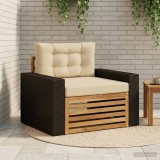 vidaXL Canapea Medie pentru Exterior Lemn Solid de Acacia natural 3438952