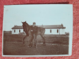 Fotografie, ofiter de cavalerie, inceput de secol XX