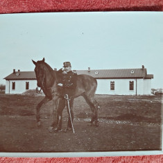 Fotografie, ofiter de cavalerie, inceput de secol XX