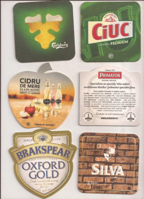 N33 - Lot 10 bucati diferite - suport pentru bere din carton / coaster foto