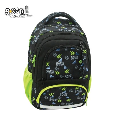 Ghiozdan ergonomic, compartiment laptop, GAME OVER, 42x31x16 cm &amp;ndash; S-COOL foto