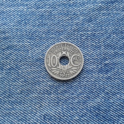 10 Centimes 1922 Franta foto