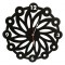 Ceas de perete metalic Krodesign Daisy, diametru 50 cm, negru