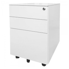 CASETIERA (ROLLBOX) METALICA MOBILA CU 3 SERTARE 390x500x600 mm (LxlxH), 20 kg/sertar, Asamblat, PLUS