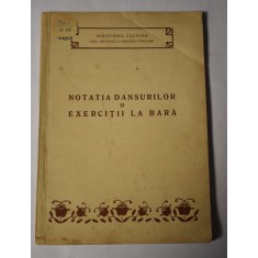 Notația dansurilor și exerciții la bară - din volumul Dansul popular de T. Tkacenko - 1956