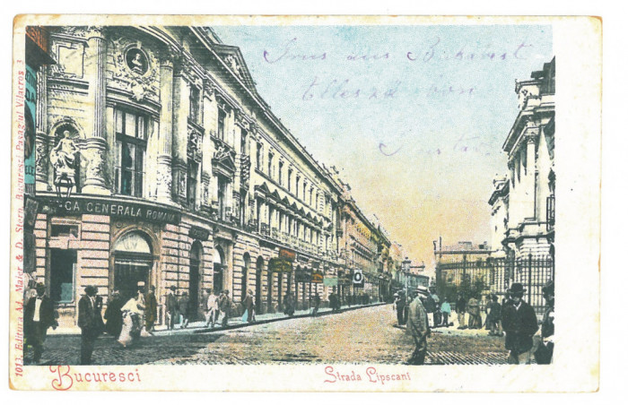 5221 - BUCURESTI, Lipscani street, Romania - old postcard - used - 1904