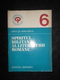 SPIRITUL MILITANT AL LITERATURII ROMANE