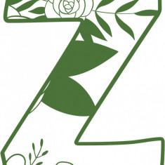 Sticker decorativ, Litera Z, Verde, 85 cm, 7448ST-1