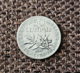 50 centimes 1917, Franța, argint, Europa