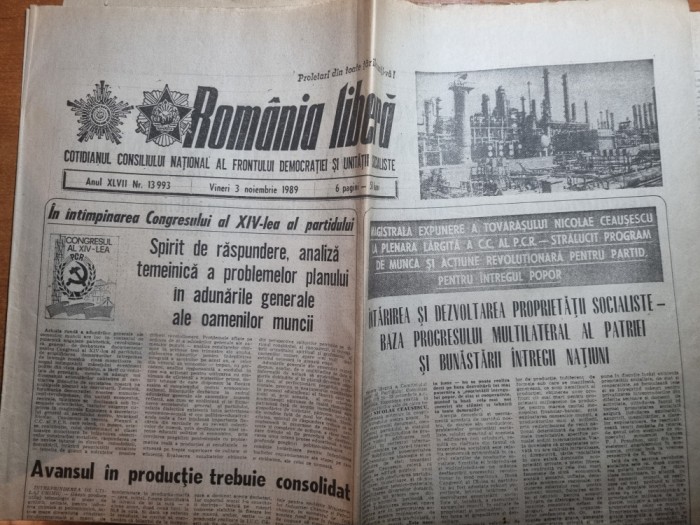 romania libera 3 noiembrie 1989