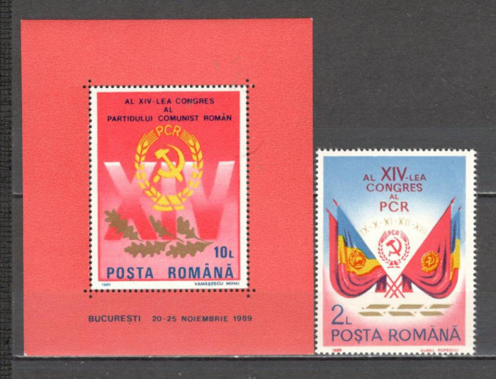 Romania.1989 Congresul PCR DR.519