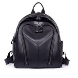 Cumpara ieftin Rucsac dama, Varvara GT2071, piele naturala, Negru, DELIS
