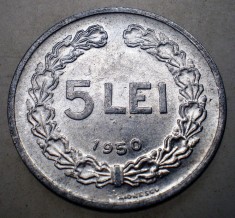 7.894 ROMANIA RPR 5 LEI 1950 XF/AUNC