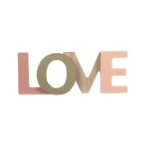 Decoratiune din lemn, 17x6.7 cm, Mesaj Love, ATU-086809, Oem