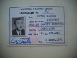 HOPCT LEGITIMATIE -MINISTERUL INDUSTRIEI USOARE -DIR GEN DE COMERT EXTERIOR 1971, Romania 1900 - 1950, Pasapoarte