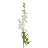 Crenguță Decorativă, Floare Artificială Delphinium, Alb, 84cm