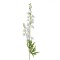 Crenguță Decorativă, Floare Artificială Delphinium, Alb, 84cm